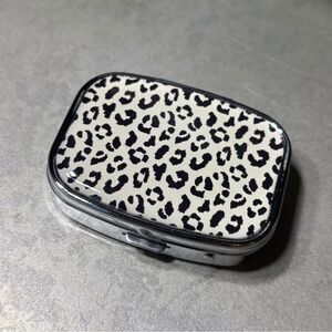 2 Compartment Animal Print Metal Medicine Pill Box EPC Unique Gift